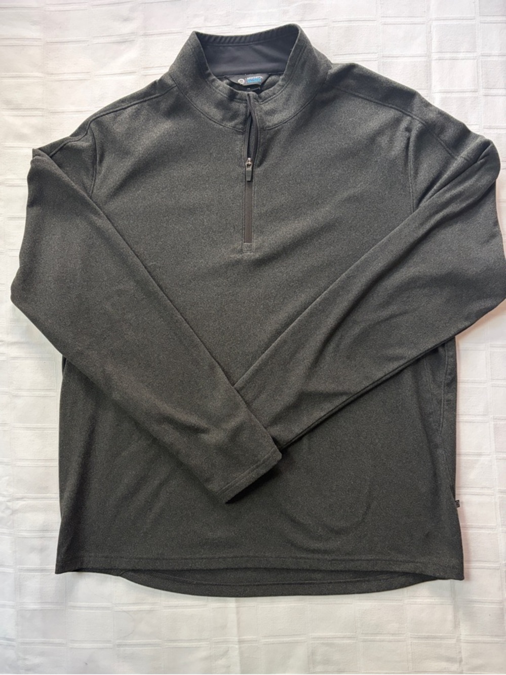 Men's Quarter-Zip Performance Sweater - Dark Gray